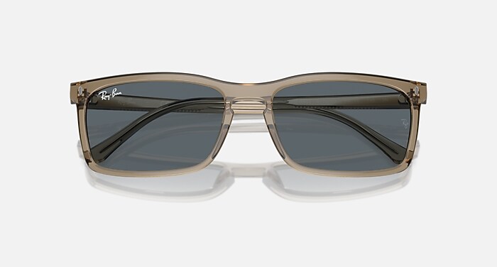 Ray-Ban Clear Frame Sunglasses with Brown Case and Gray Lenses NEW Ray-Ban RB2180 6166/13 Polished Light Brown / Gradient  main image 4