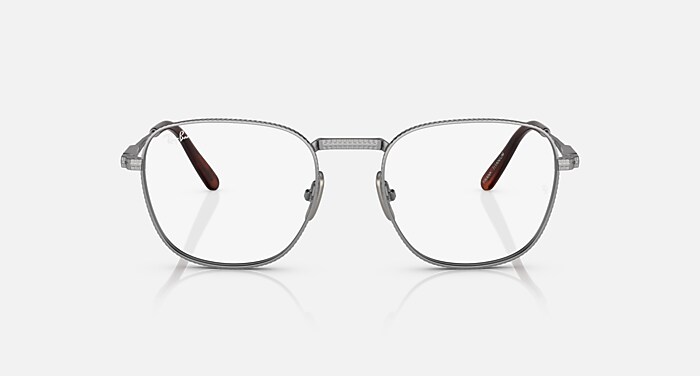 メガネ Ray-Ban Titanium Eyeglass Frame RB8258V 1236 Ray-Ban™ Frank Titanium RX8258V Square Eyeglasses | EyeOns.com