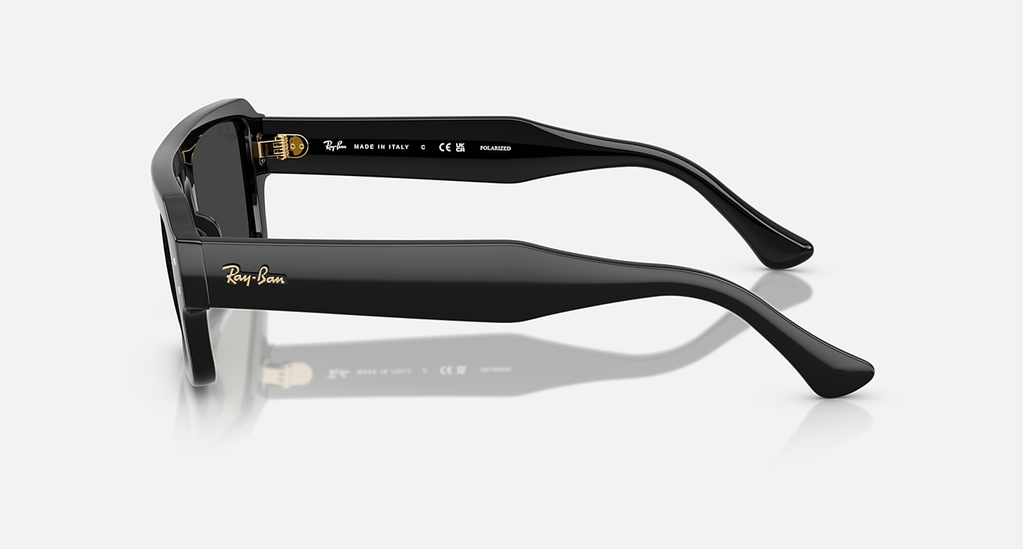 Ray-Ban Sunglasses Unisex Lukas Bio-based - Black Frame Black Lenses 56-20 Polarized