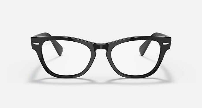 Ray-Ban Eyeglasses Unisex Laramie Optics Prescription - Black Frame Clear Lenses 54-20