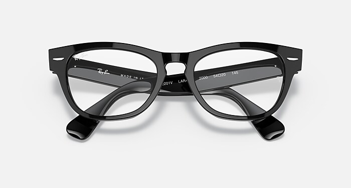 Ray-Ban Eyeglasses Unisex Laramie Optics Prescription - Black Frame Clear Lenses 54-20