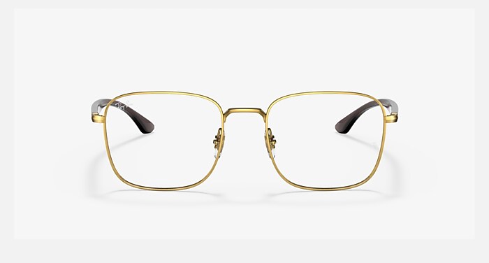 Ray-Ban Eyeglasses Unisex Rb6469 Optics Prescription - Arista Gold Frame Clear Lenses 50-19
