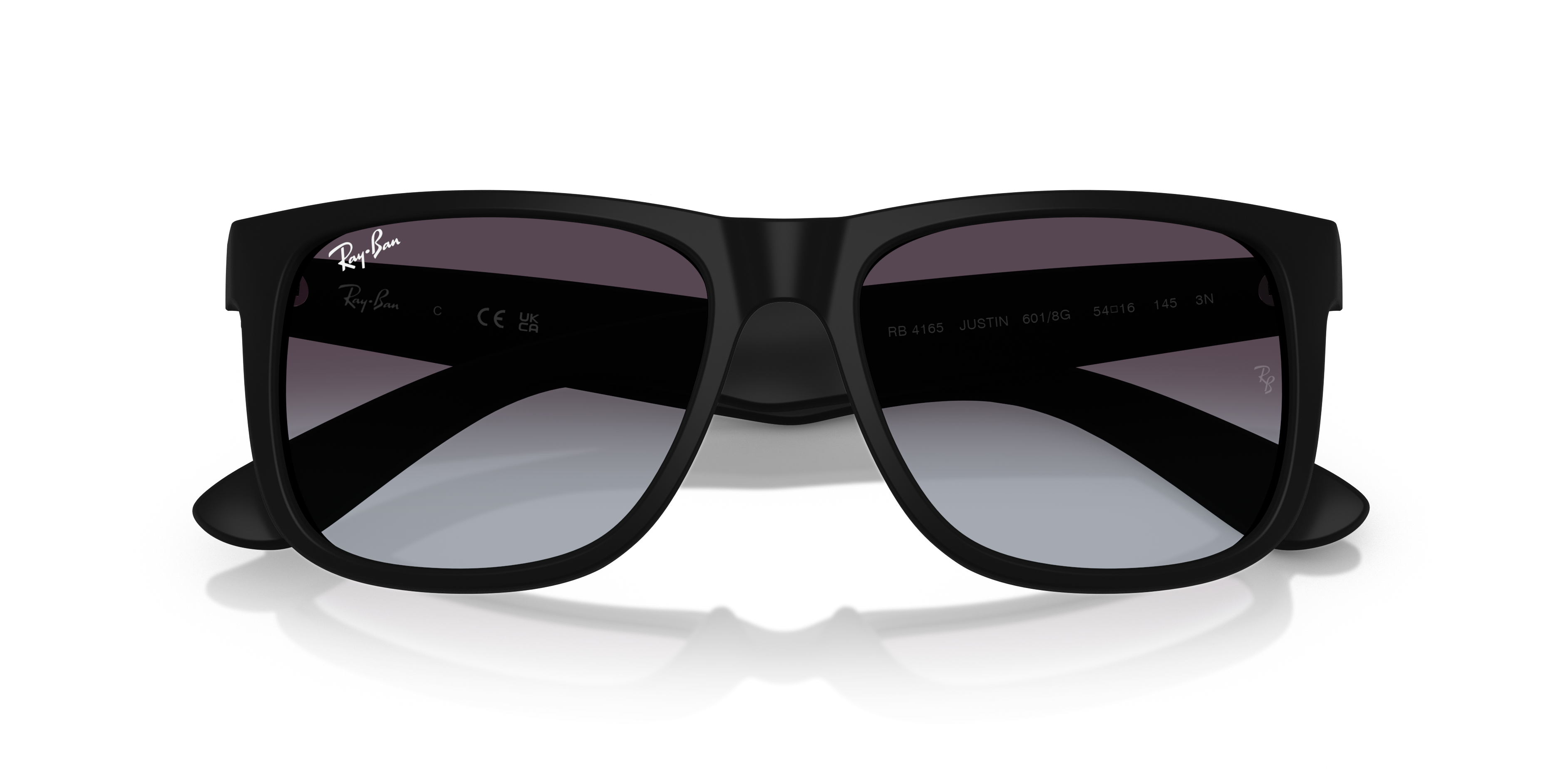 JUSTIN CLASSIC Sunglasses in Rubber Black and Dark Grey - RB4165