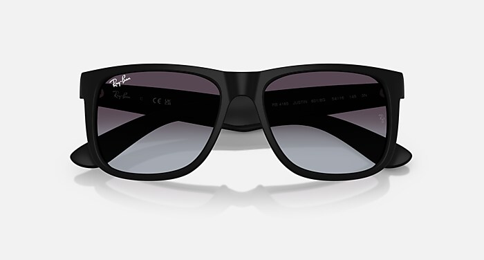 JUSTIN CLASSIC Sunglasses in Rubber Black and Dark Grey - RB4165