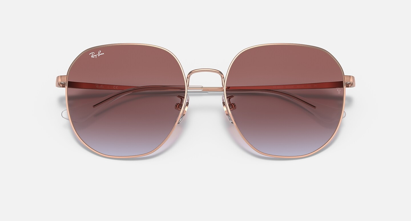 Ray-Ban Sunglasses Unisex Rb3680d - Rose Gold Frame Violet Lenses 60-19