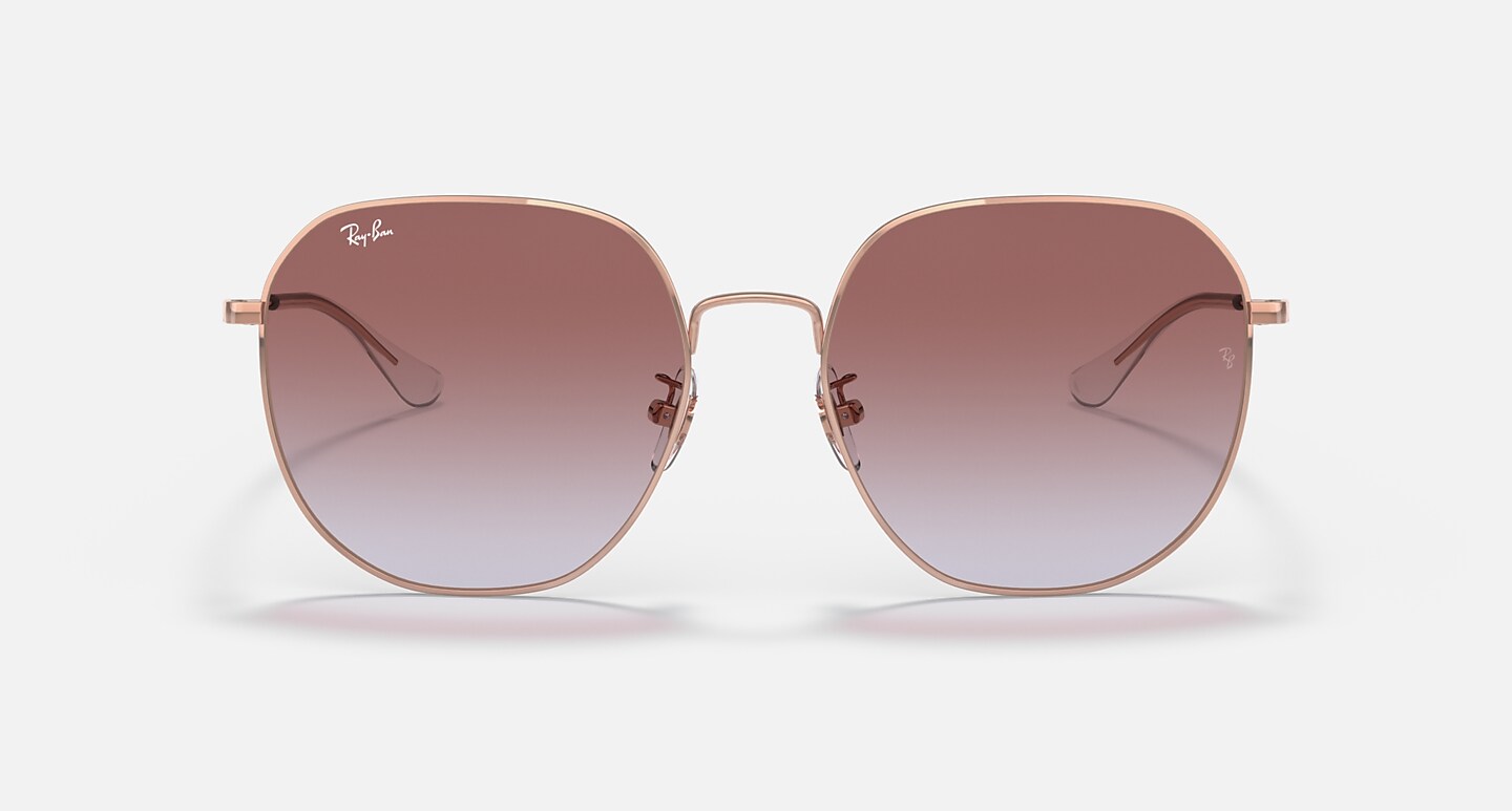 Ray-Ban Sunglasses Unisex Rb3680d - Rose Gold Frame Violet Lenses 60-19