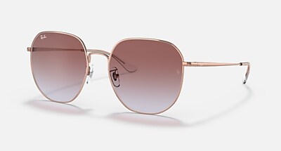 Ray-Ban Sunglasses Unisex Rb3680d - Rose Gold Frame Violet Lenses 60-19