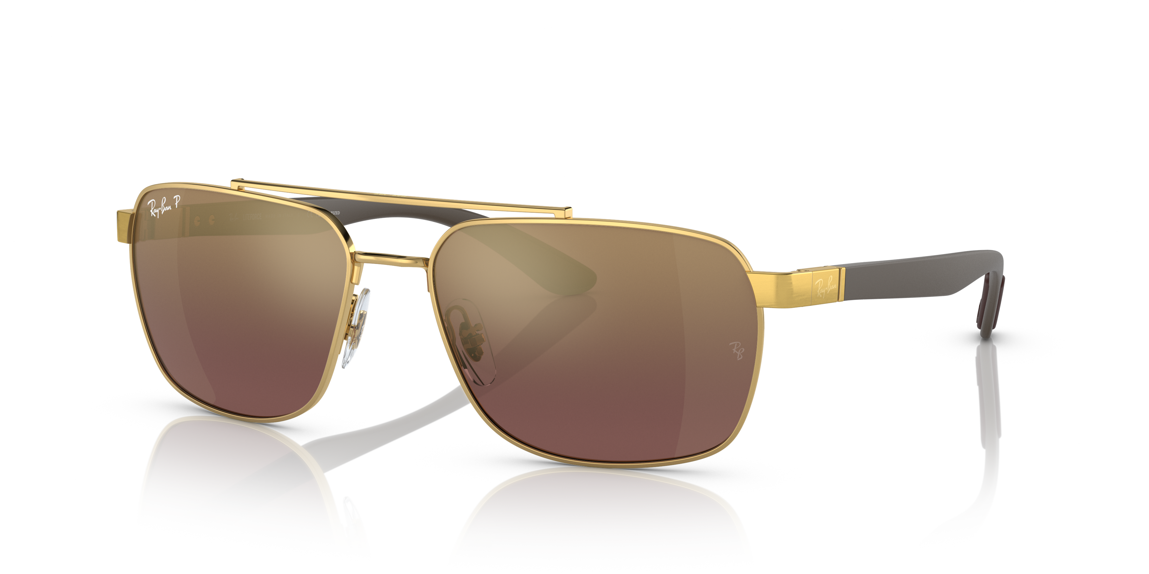 RB3701 Polished Arista Gold Frame Purple/Gold Lenses 59-17