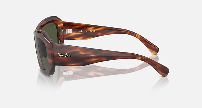 NEW RAY BAN women\'s stripe pillow sunglasses in brown Ray-Ban 0RB4441D 53MM Pillow Sunglasses | Saks Fifth Avenue main image 3
