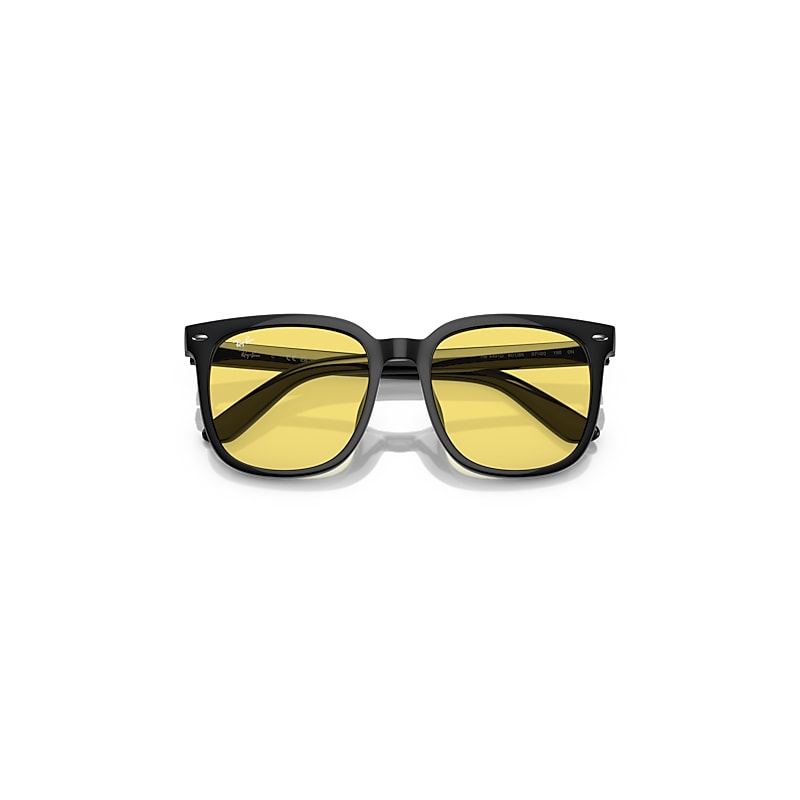 Ray-Ban Rb4401d Sunglasses Black Frame Yellow Lenses 57-20