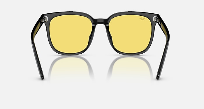 Ray-Ban Sunglasses Unisex Rb4401d - Black Frame Orange Lenses 57-20
