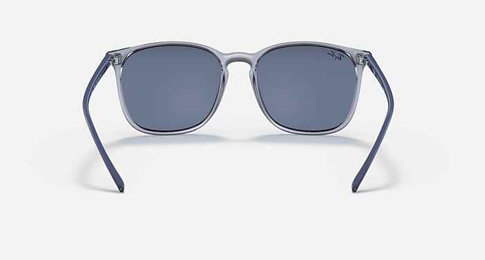 Ray-Ban RB4387 Blue Sunglasses RB4387 Sunglasses in Transparent Blue and Dark Blue - RB4387  main image 3