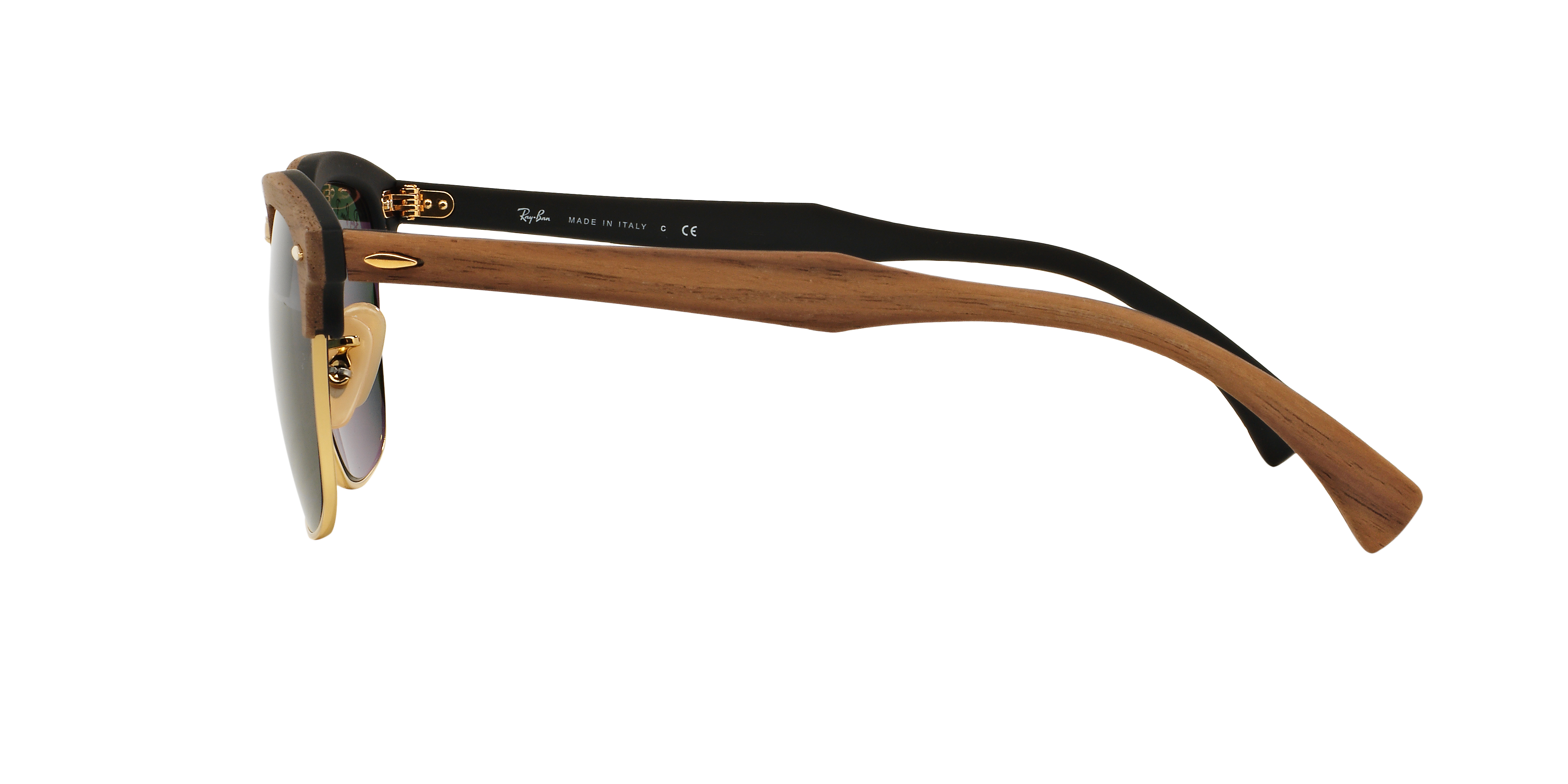 Rubber Black Sunglasses in G-15 Green and CLUBMASTER WOOD - RB3016M | Ray- Ban®