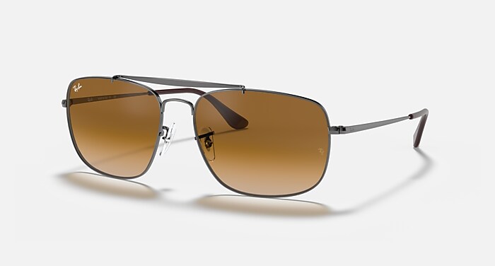 COLONEL Sunglasses in Gunmetal and Light Brown Gradient  display picture 1