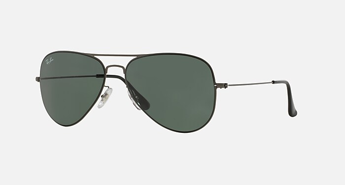 AVIATOR FLAT METAL Sunglasses in Gunmetal and Green Classic  display picture 3