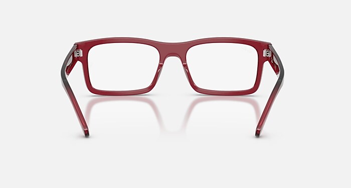 Ray-Ban Polished Bordeaux Transparent Rectangle Optical Frames RayBan RX5285 eyeglasses for women in Bordeaux Transparent main image 4