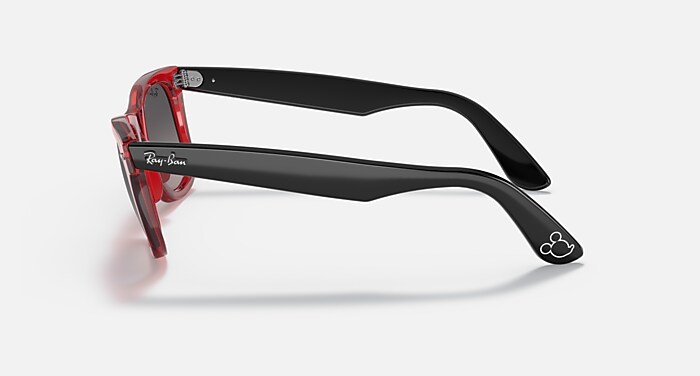 RB2140 WAYFARER MICKEY J22 Sunglasses in Transparent Red and