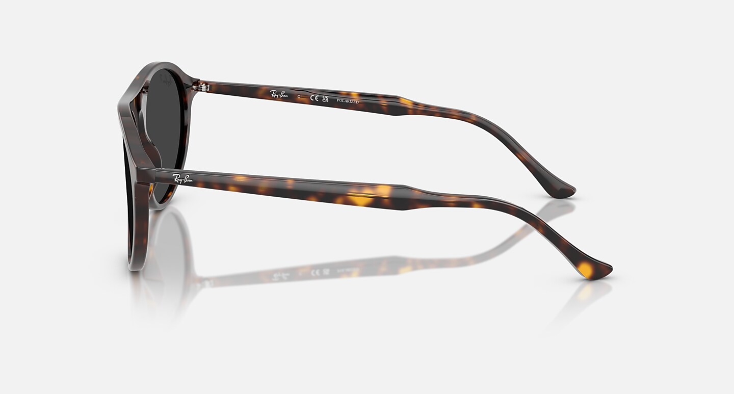 Ray-Ban Sunglasses Unisex Rb2215 - Havana Frame Black Lenses 59-20 Polarized