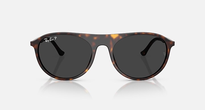 Ray-Ban Sunglasses Unisex Rb2215 - Havana Frame Black Lenses 59-20 Polarized