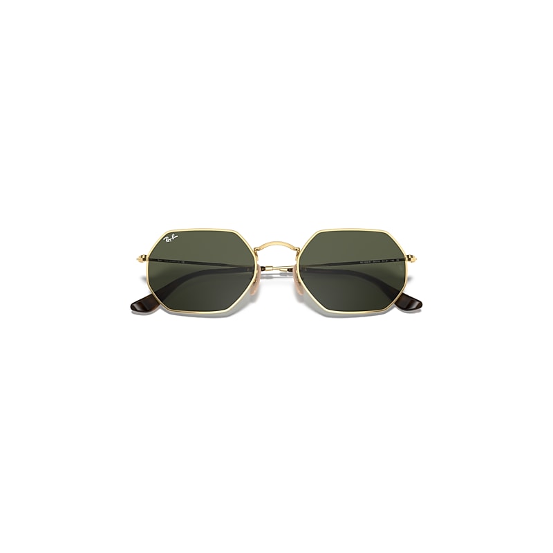 OCTAGONAL CLASSIC Sunglasses in Arista Gold and G-15 Green