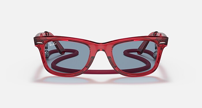 Ray-Ban Sunglasses Unisex Original Wayfarer Colorblock - Transparent Blue Frame Red Lenses 50-22