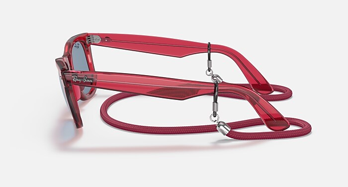 Ray-Ban Sunglasses Unisex Original Wayfarer Colorblock - Transparent Blue Frame Red Lenses 50-22