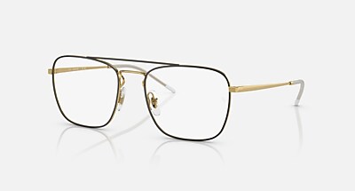 RB3588 TRANSITIONS® Sunglasses in Black On Gold and Clear/Blue 