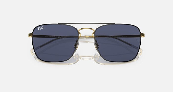 RB3588 TRANSITIONS® Sunglasses in Black On Gold and Clear/Blue 