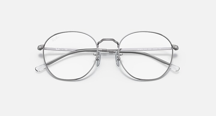 Ray-Ban Eyeglasses Unisex Rob Optics Prescription - Gunmetal Frame Clear Lenses 52-20 Polarized