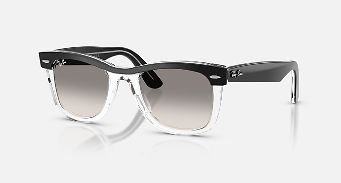 WAYFARER STREET NEAT Sunglasses in Black On Transparent and Clear