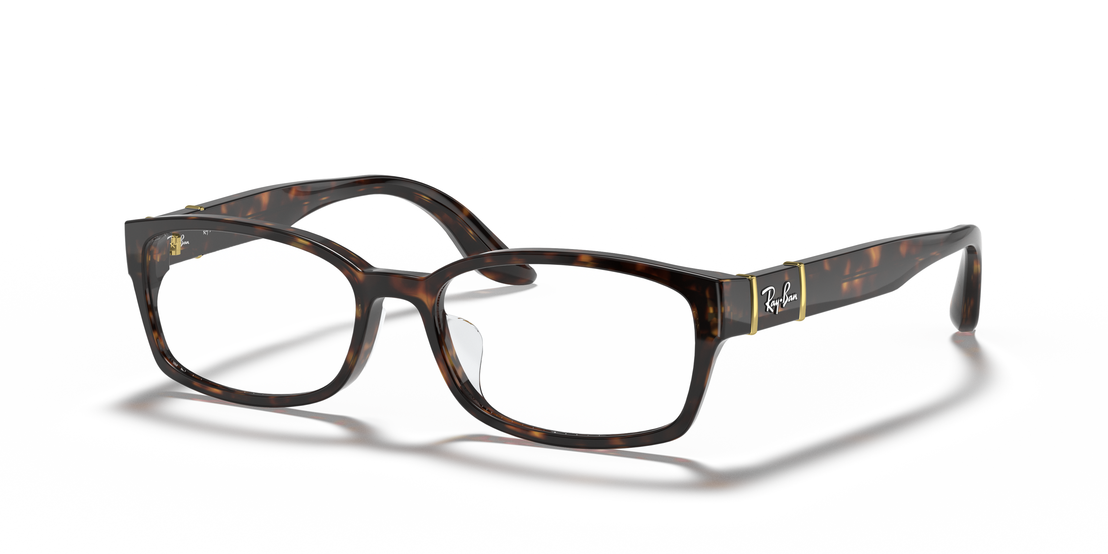 RB5198 OPTICS Polished Tortoise Frame Clear Lenses 53-16