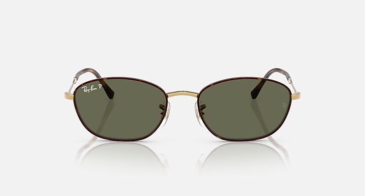 Ray-Ban Sunglasses Woman Rb3749 - Gold Frame Green Lenses 55-18 Polarized