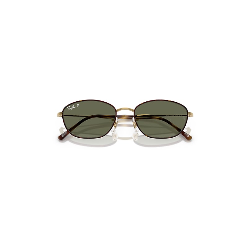 Ray-Ban Rb3749 Sunglasses Gold Frame Green Lenses Polarized 58-18