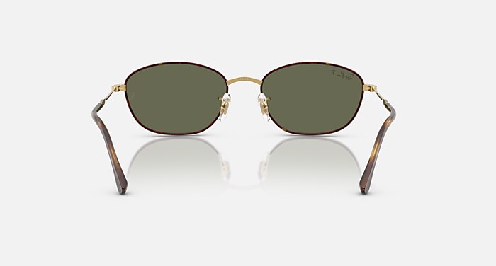 Ray-Ban Sunglasses Woman Rb3749 - Gold Frame Green Lenses 55-18 Polarized