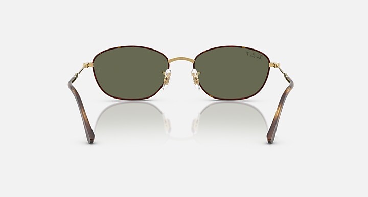 Ray-Ban Sunglasses Woman Rb3749 - Gold Frame Green Lenses 55-18 Polarized