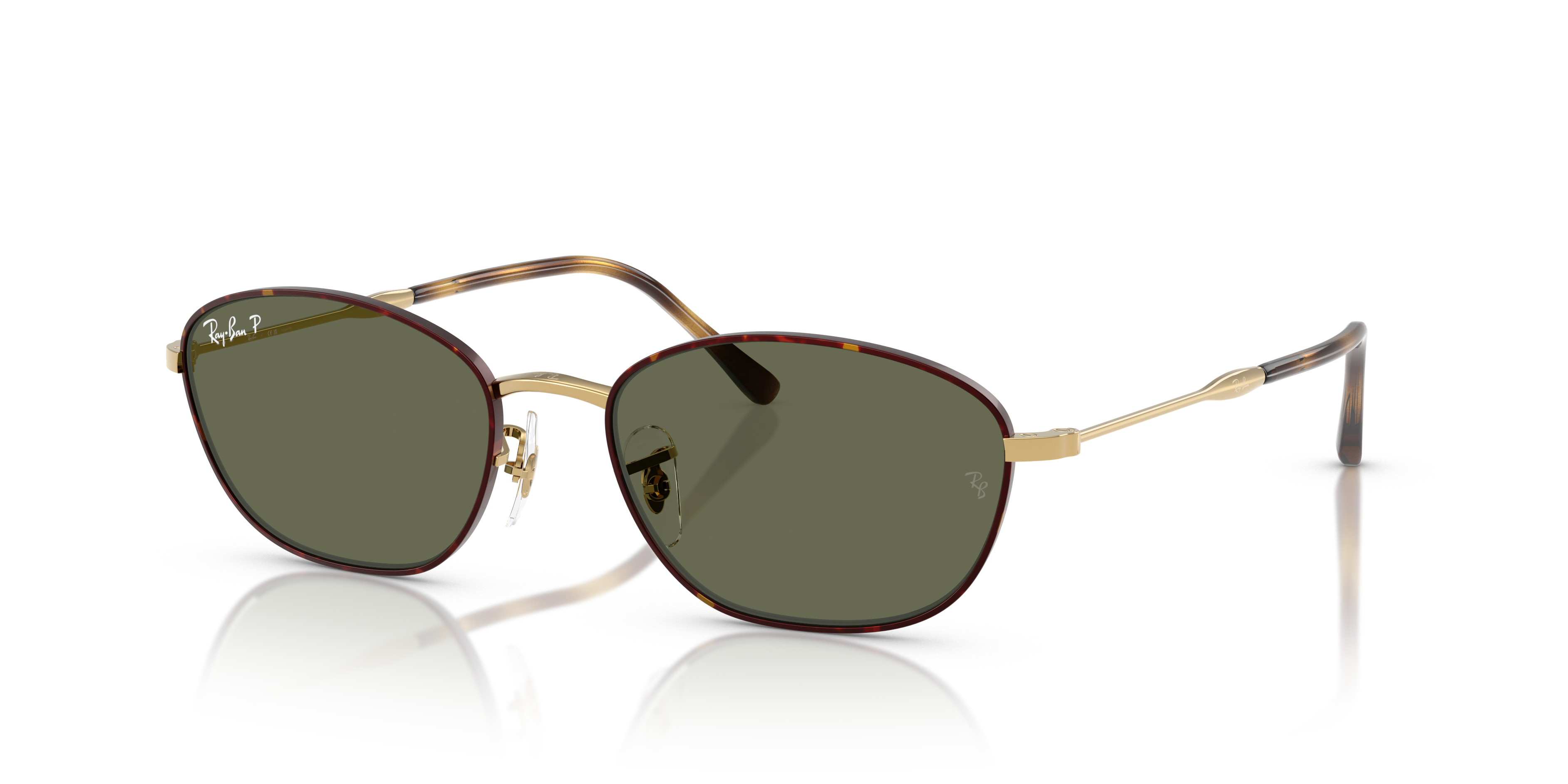 RB3749 Polished Havana On Gold Frame G-15 Green Lenses 58-18