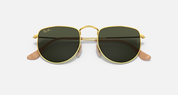 Ray-Ban Sunglasses Unisex Elon - Gold Frame Green Lenses 47-20