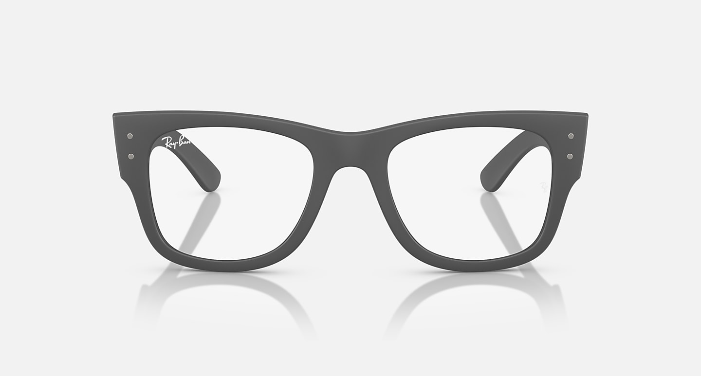 Ray-Ban Eyeglasses Unisex Mega Wayfarer Optics Liteforce Prescription - Sand Black Frame Clear Lenses 52-21 Polarized