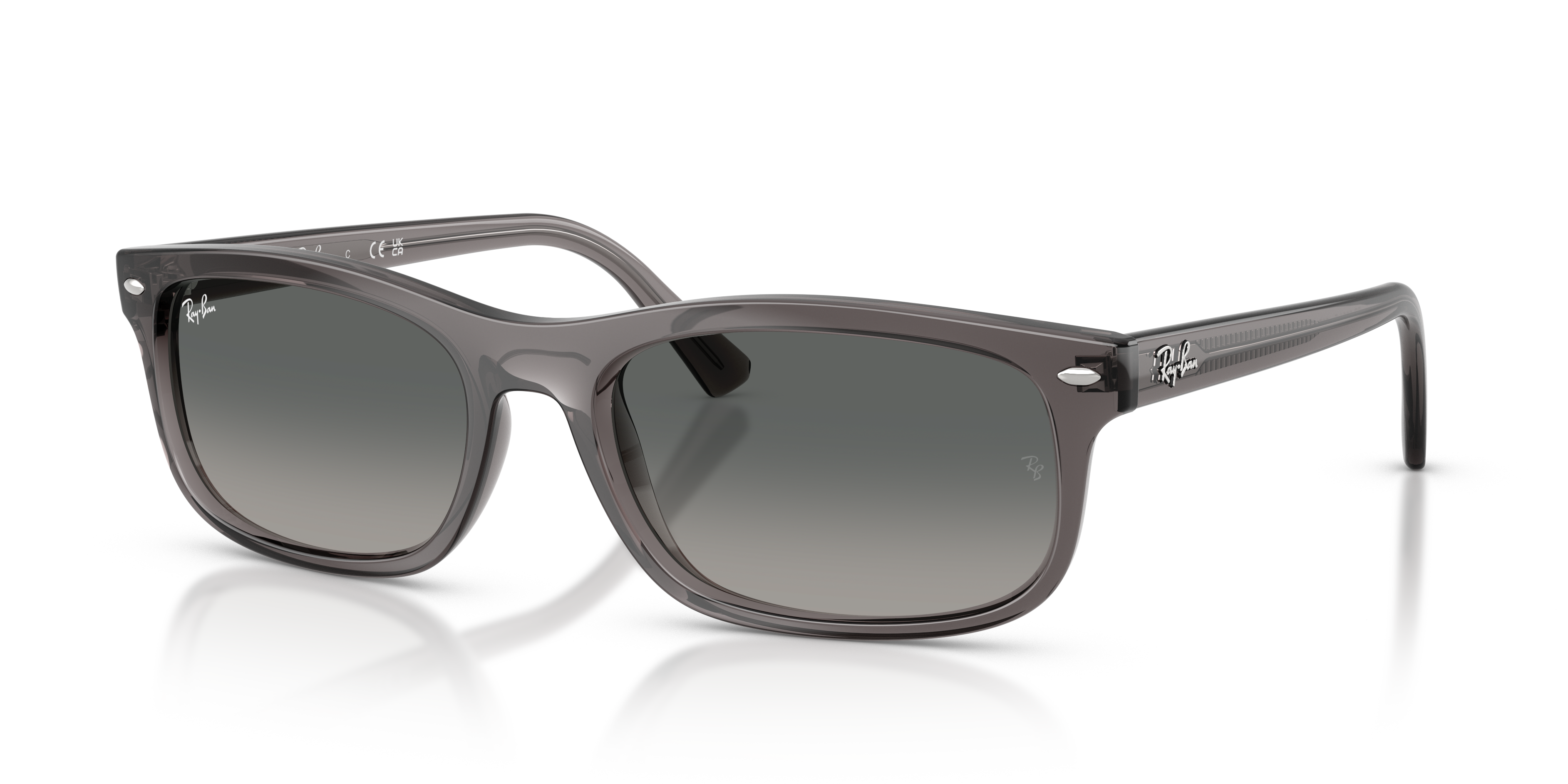 RB2224 Matte Opal Light Grey Frame Grey Gradient Lenses 57-20