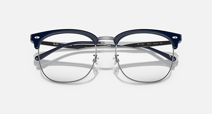 Ray-Ban 0RX7318D RB7318D OPTICS 抛光 蓝色搭枪管灰色 OPTICAL_Closed Front