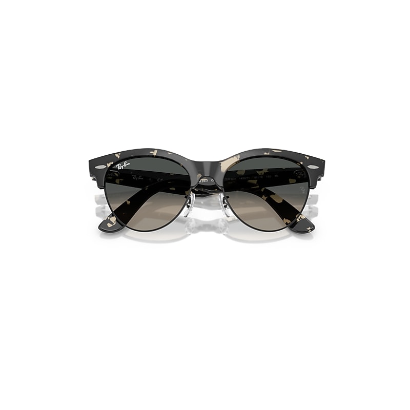 Ray Ban Clubmaster Way Sunglasses Grey Havana Frame Grey Lenses 51-19 In Grey Havana