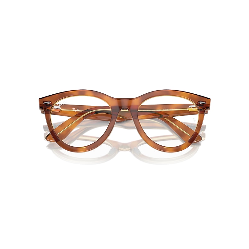 Ray-Ban Wayfarer Way Optics Women's Day Limited Eyeglasses Havana On Transparent Light Brown Frame Clear Lenses Polarized 51-21