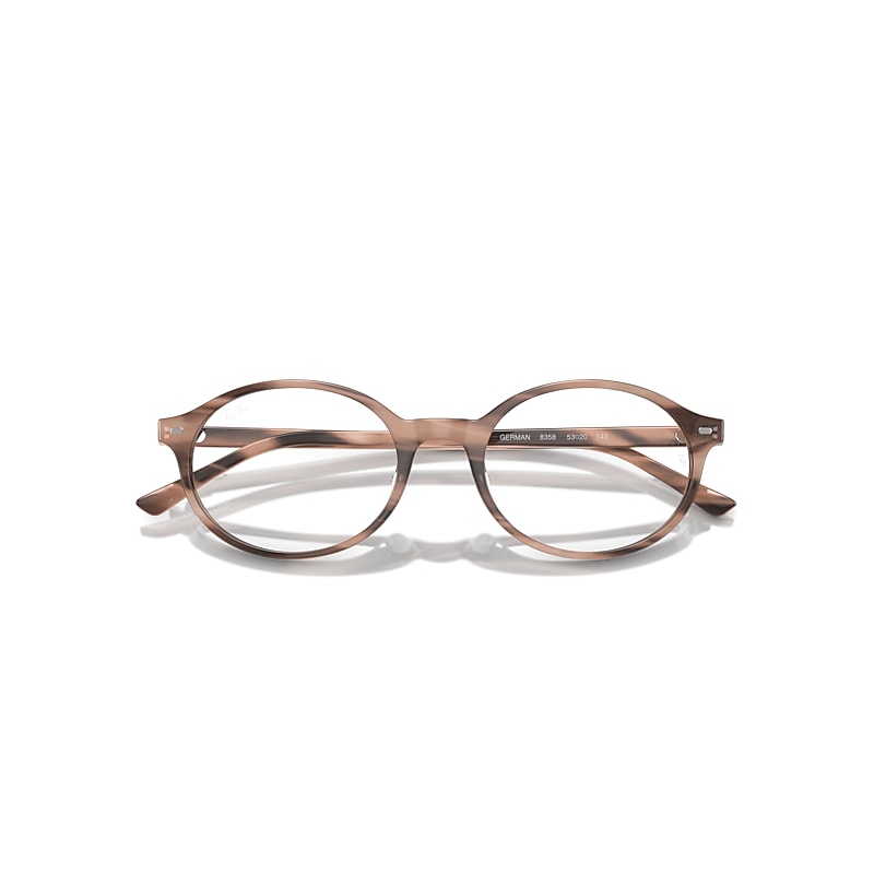 Ray-Ban German Optics Eyeglasses Striped Pink Frame Clear Lenses Polarized 51-20