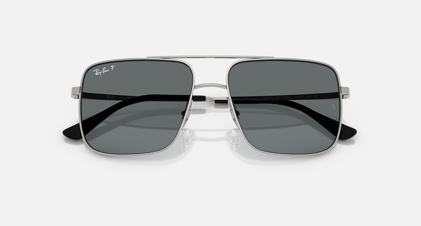 Ray-Ban Sunglasses Unisex Ari Bio-based - Silver Frame Grey Lenses 56-16 Polarized