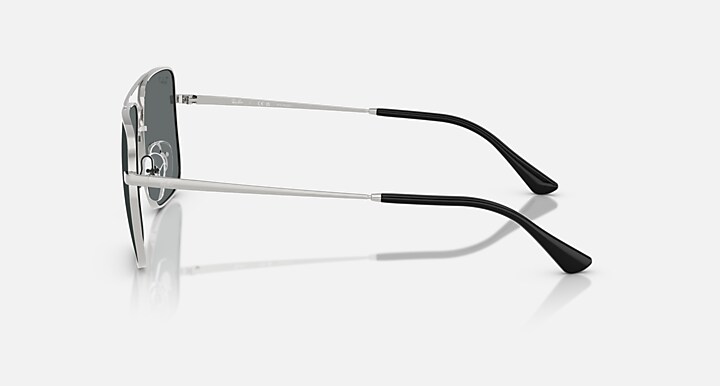 Ray-Ban Sunglasses Unisex Ari Bio-based - Silver Frame Grey Lenses 56-16 Polarized