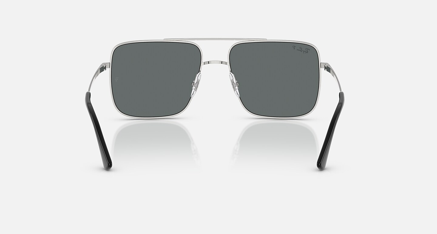 Ray-Ban Sunglasses Unisex Ari Bio-based - Silver Frame Grey Lenses 56-16 Polarized