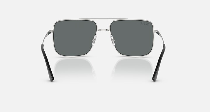 Ray-Ban Sunglasses Unisex Ari Bio-based - Silver Frame Grey Lenses 56-16 Polarized