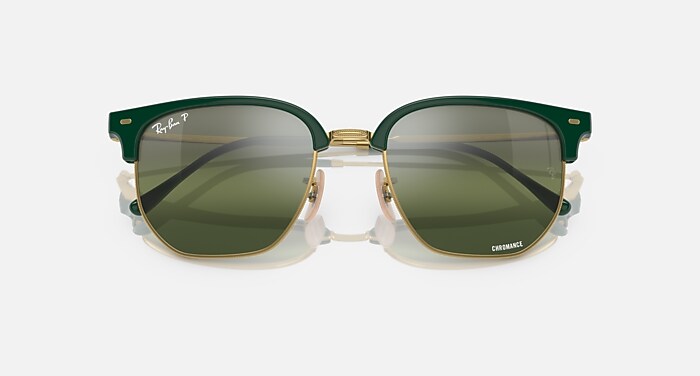 Ray-Ban Sunglasses Unisex New Clubmaster - Gold Frame Silver Lenses 55-20 Polarized