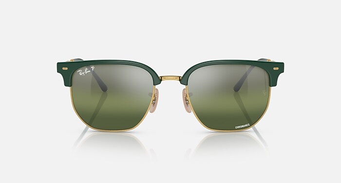 Ray-Ban Sunglasses Unisex New Clubmaster - Gold Frame Silver Lenses 55-20 Polarized