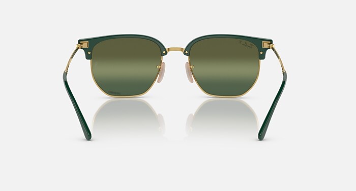 Ray-Ban Sunglasses Unisex New Clubmaster - Gold Frame Silver Lenses 55-20 Polarized